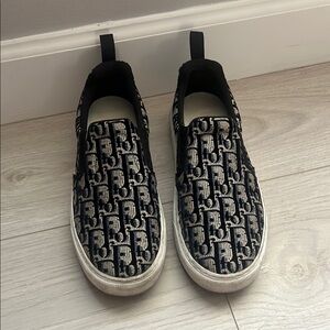 Dior blue slip on sneakers